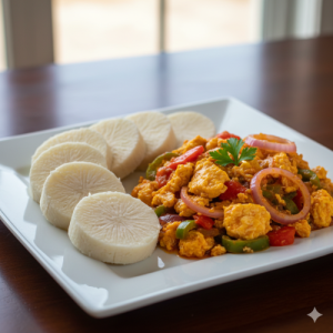 Yam and Egg Sauce